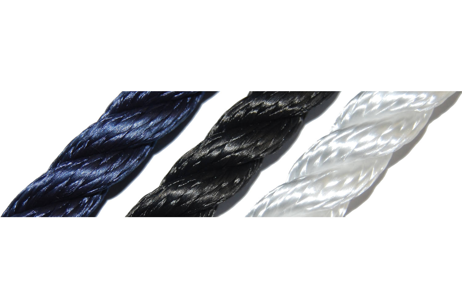 M-Ropes Polyester touw 3-strengs zwart - 10mm